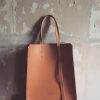 structured minimalist leather tote