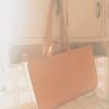 structured leather tote bag