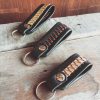 handmade italian leather keychain