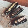 handmade italian leather keychain